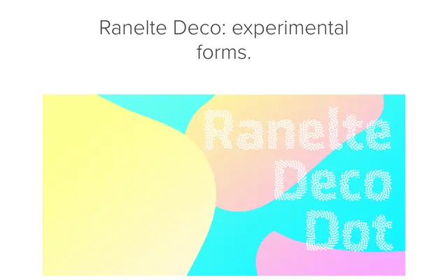 Ranelte Deco specimen from Insignedesign