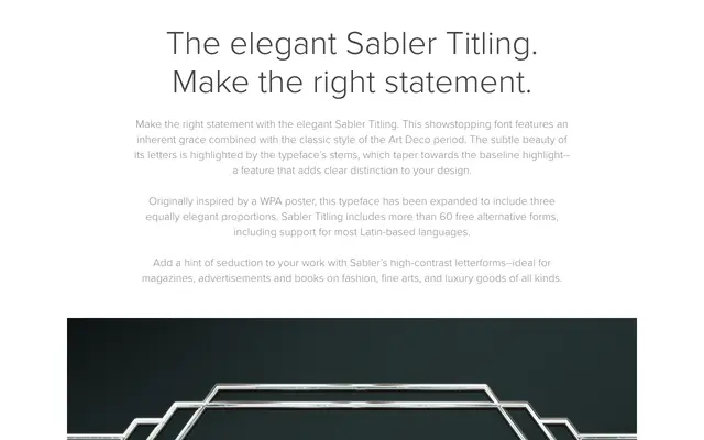 Sabler Titling specimen from Insignedesign