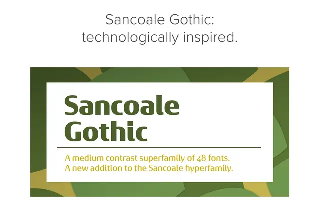 Sancoale Gothic specimen from Insignedesign
