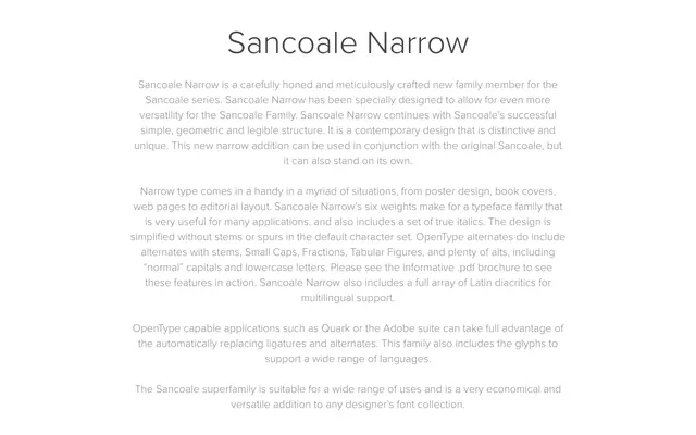 Sancoale Narrow specimen from Insignedesign