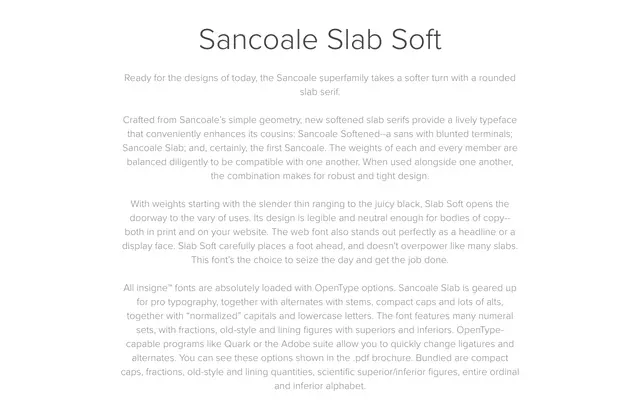 Sancoale Slab Soft specimen from Insignedesign