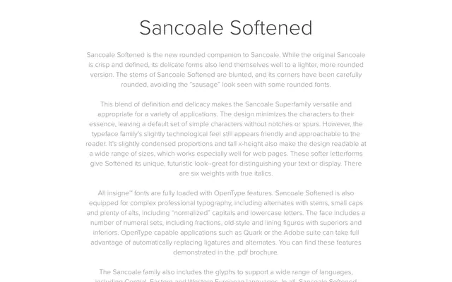 Sancoale Softened specimen from Insignedesign