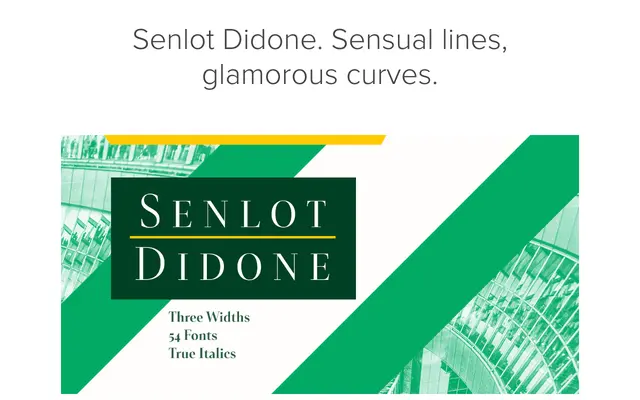 Senlot Didone specimen from Insignedesign