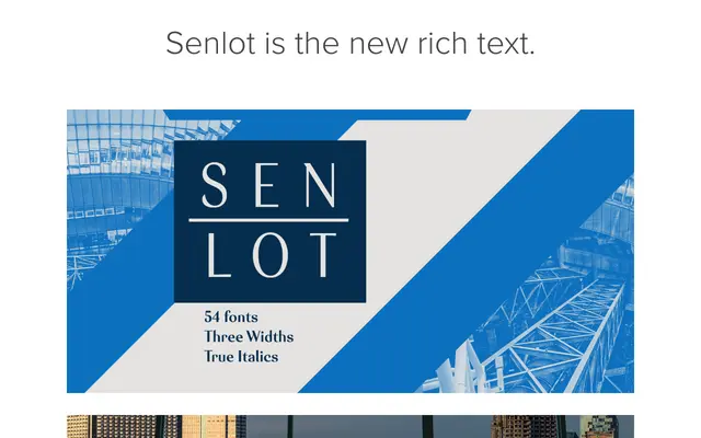 Senlot specimen from Insignedesign