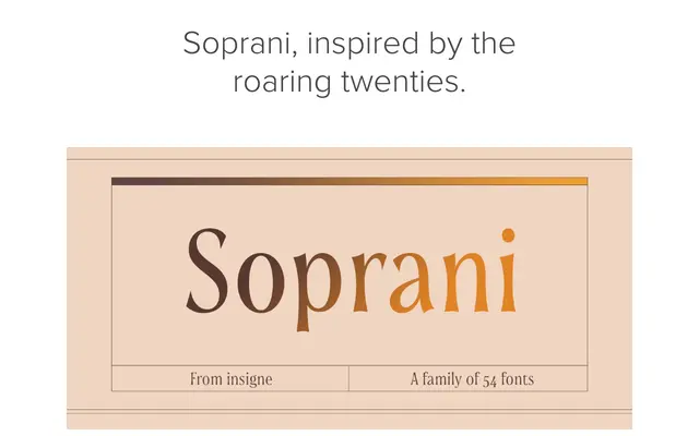 Soprani specimen from Insignedesign