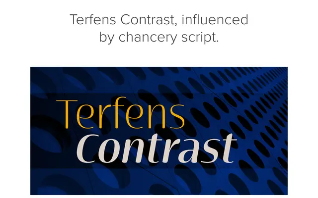 Terfens Contrast specimen from Insignedesign