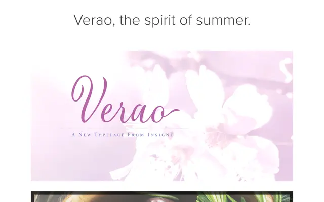 Verao specimen from Insignedesign