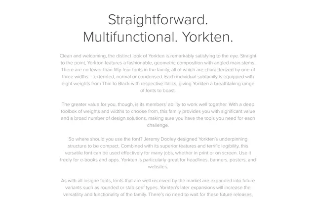 Yorkten specimen from Insignedesign