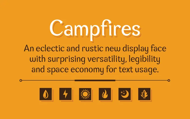 Campfires specimen from Interrobang Type