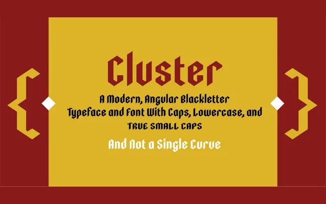 Cluster specimen from Interrobang Type