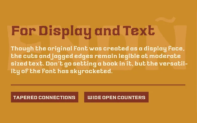 Excavate specimen from Interrobang Type