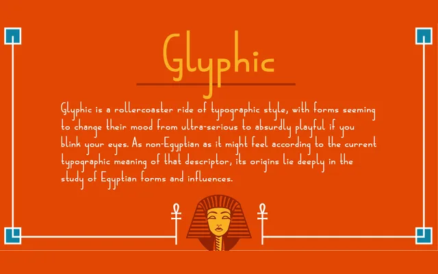 Glyphic specimen from Interrobang Type