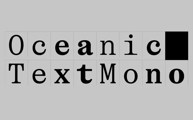 Oceanic Text Mono specimen from Interval Type