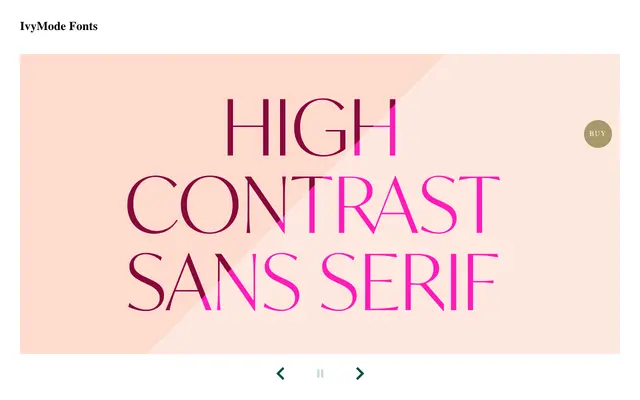 IvyMode specimen from Ivy Foundry