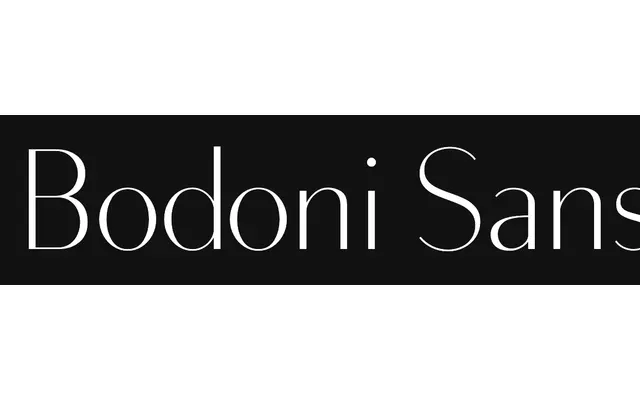 Bodoni Sans specimen from J Foundry