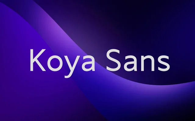 Koya Sans specimen from JAM Type