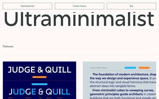 Rig Sans specimen from Jamie Clark Type