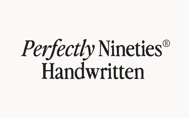 Perfectly Nineties Handwritten specimen from Jen Wagner Co.