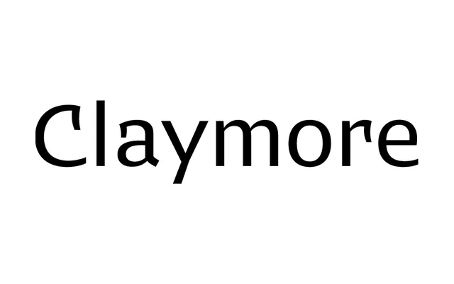 Claymore specimen from Jeremy Tankard Typography