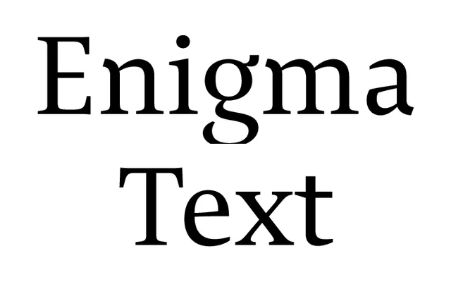 Enigma Text specimen from Jeremy Tankard Typography