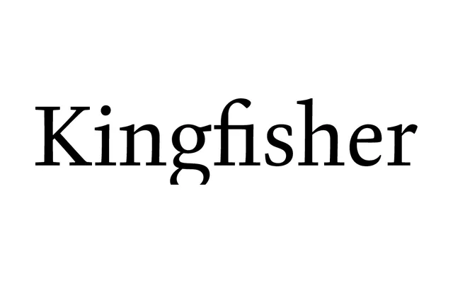 Kingfisher specimen from Jeremy Tankard Typography