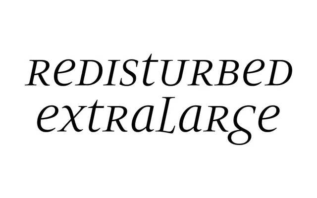 Redisturbed ExtraLarge specimen from Jeremy Tankard Typography