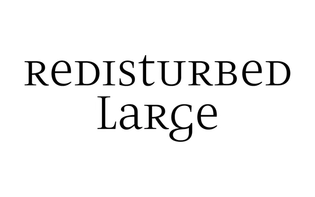 Redisturbed Large specimen from Jeremy Tankard Typography