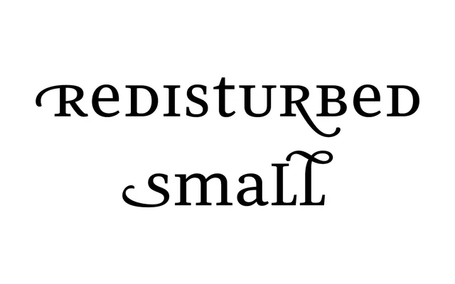 Redisturbed Small specimen from Jeremy Tankard Typography