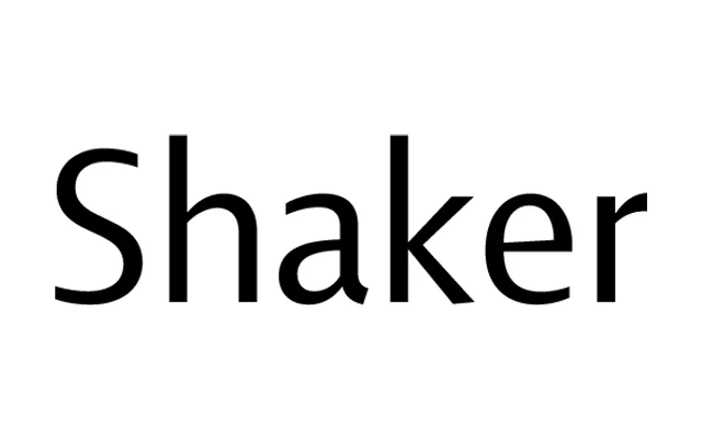 Shaker specimen from Jeremy Tankard Typography