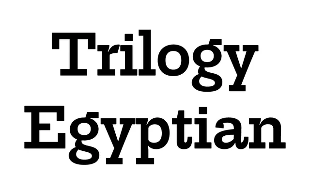 Trilogy Egyptian specimen from Jeremy Tankard Typography