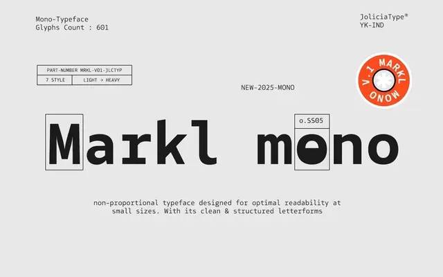 Markl Mono specimen from Jolicia Type