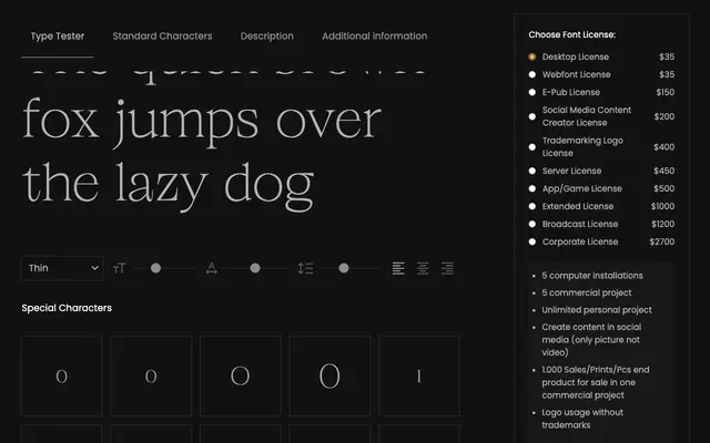 Browne de Calvin specimen from Joliciatype