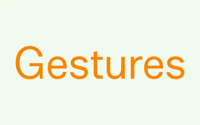 Gestures specimen from JS Type