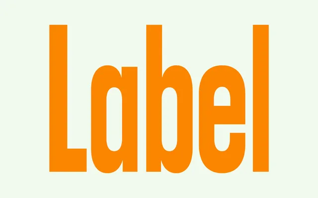 Label specimen from JS Type