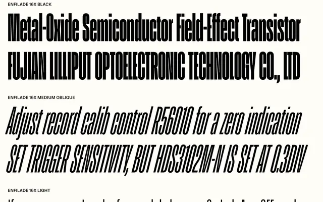 Enfilade specimen from JTD Type