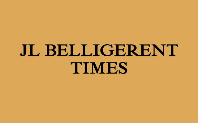 JL Belligerent Times specimen from Jung-Lee Type Foundry