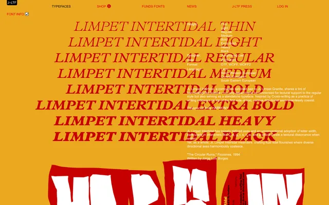 JL Limpet Intertidal specimen from Jung-Lee Type Foundry