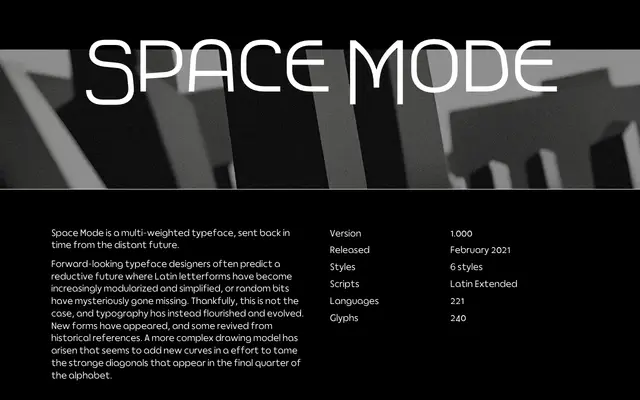 Space Mode specimen from Justin Penner