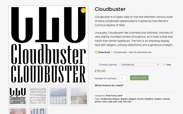Cloudbuster specimen from K-Type