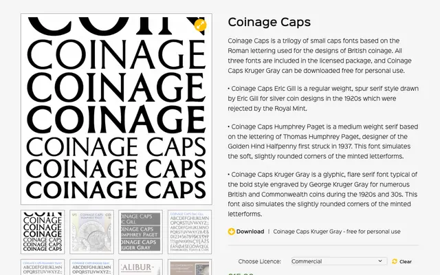 Coinage Caps specimen from K-Type
