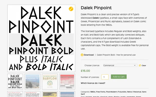 Dalek Pinpoint specimen from K-Type