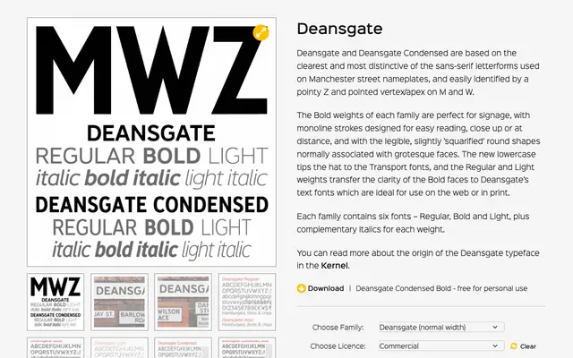 Deansgate specimen from K-Type