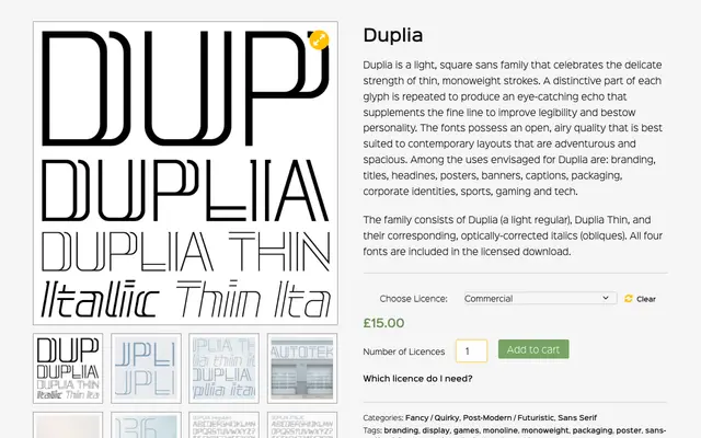 Duplia specimen from K-Type
