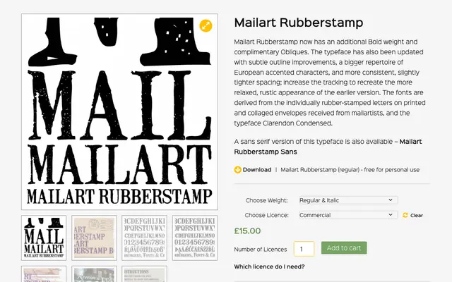 Mailart Rubberstamp specimen from K-Type