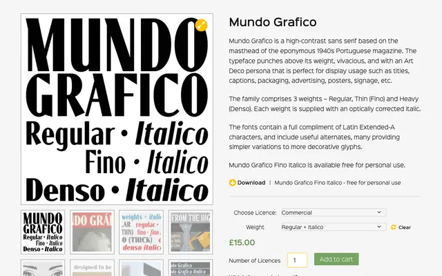 Mundo Grafico specimen from K-Type