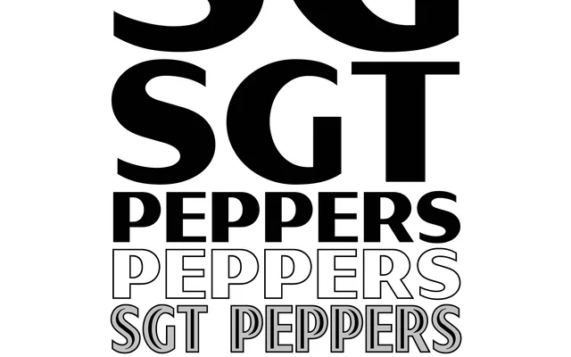 Sgt Peppers Lonely Hearts Club specimen from K-Type