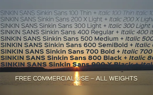 Sinkin Sans specimen from K-Type