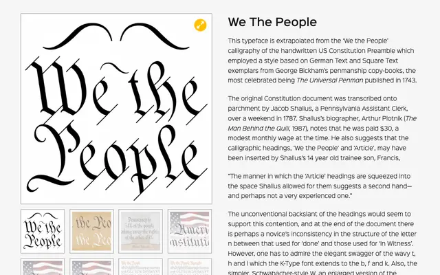 We The People specimen from K-Type