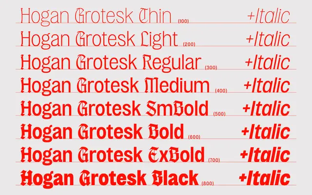 K73 Hogan Grotesk specimen from K73 TF