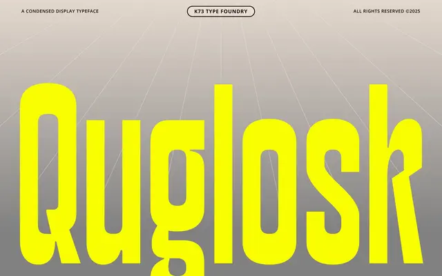 K73 Quglosk specimen from K73 Type Foundry